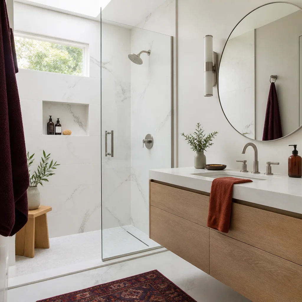 The bathroom inside a new ADU